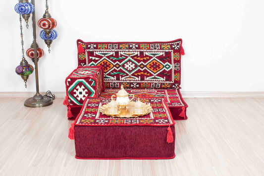 Anatolian Maroon Mini Sofa Set