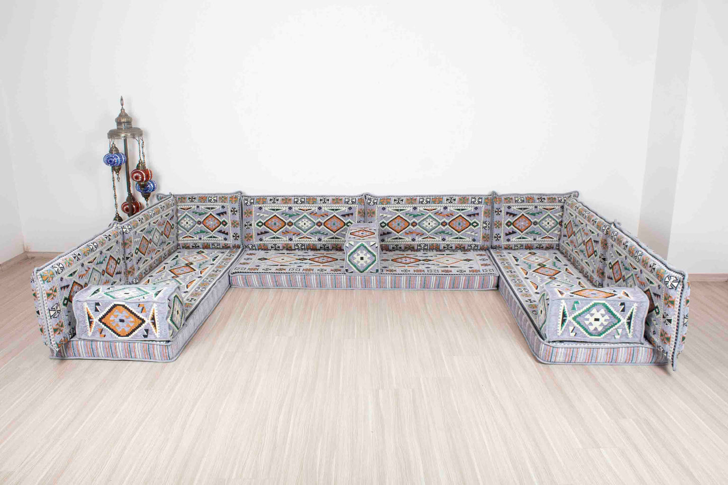 Anatolian Gray U Shaped Sofa Set