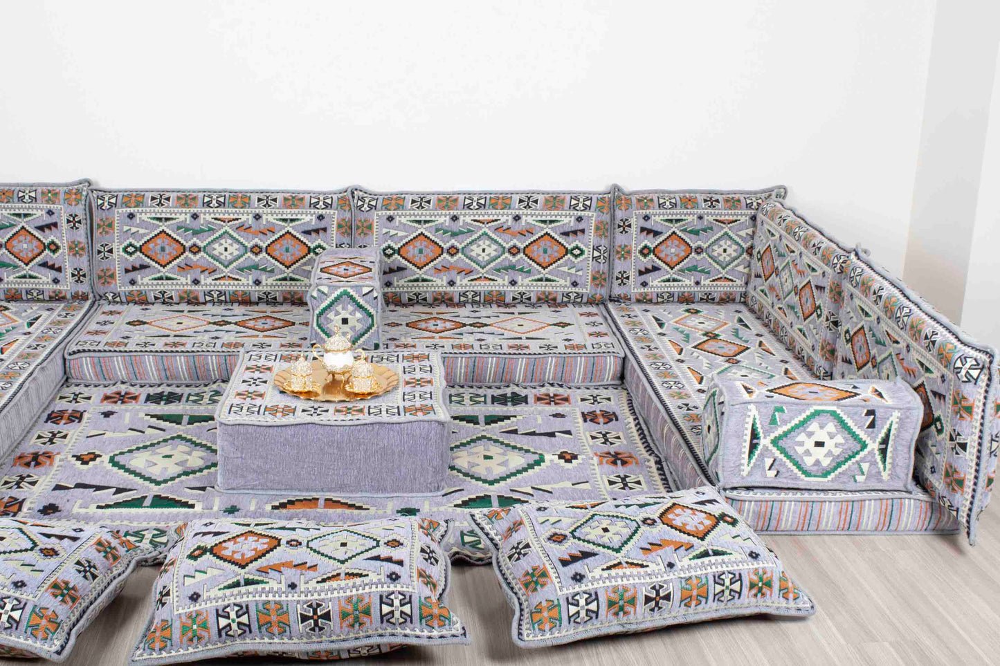 Anatolian Gray U Shaped Sofa Set