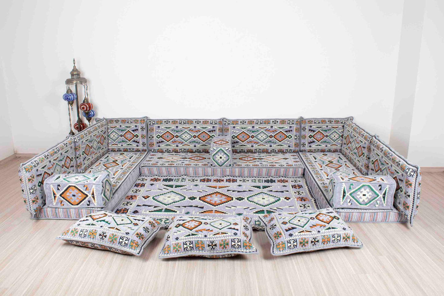 Anatolian Gray U Shaped Sofa Set