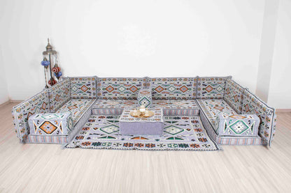 Anatolian Gray U Shaped Sofa Set