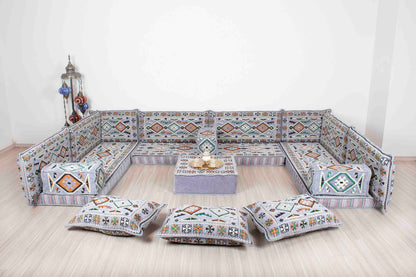 Anatolian Gray U Shaped Sofa Set