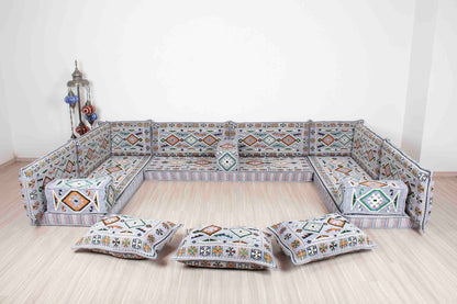 Anatolian Gray U Shaped Sofa Set