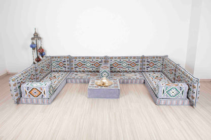 Anatolian Gray U Shaped Sofa Set