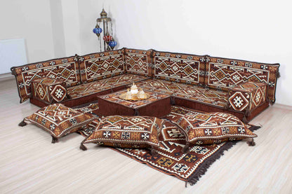 Anatolian Brown L Shaped Sofa Set