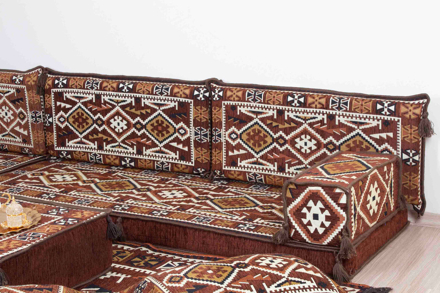 Anatolian Brown L Shaped Sofa Set