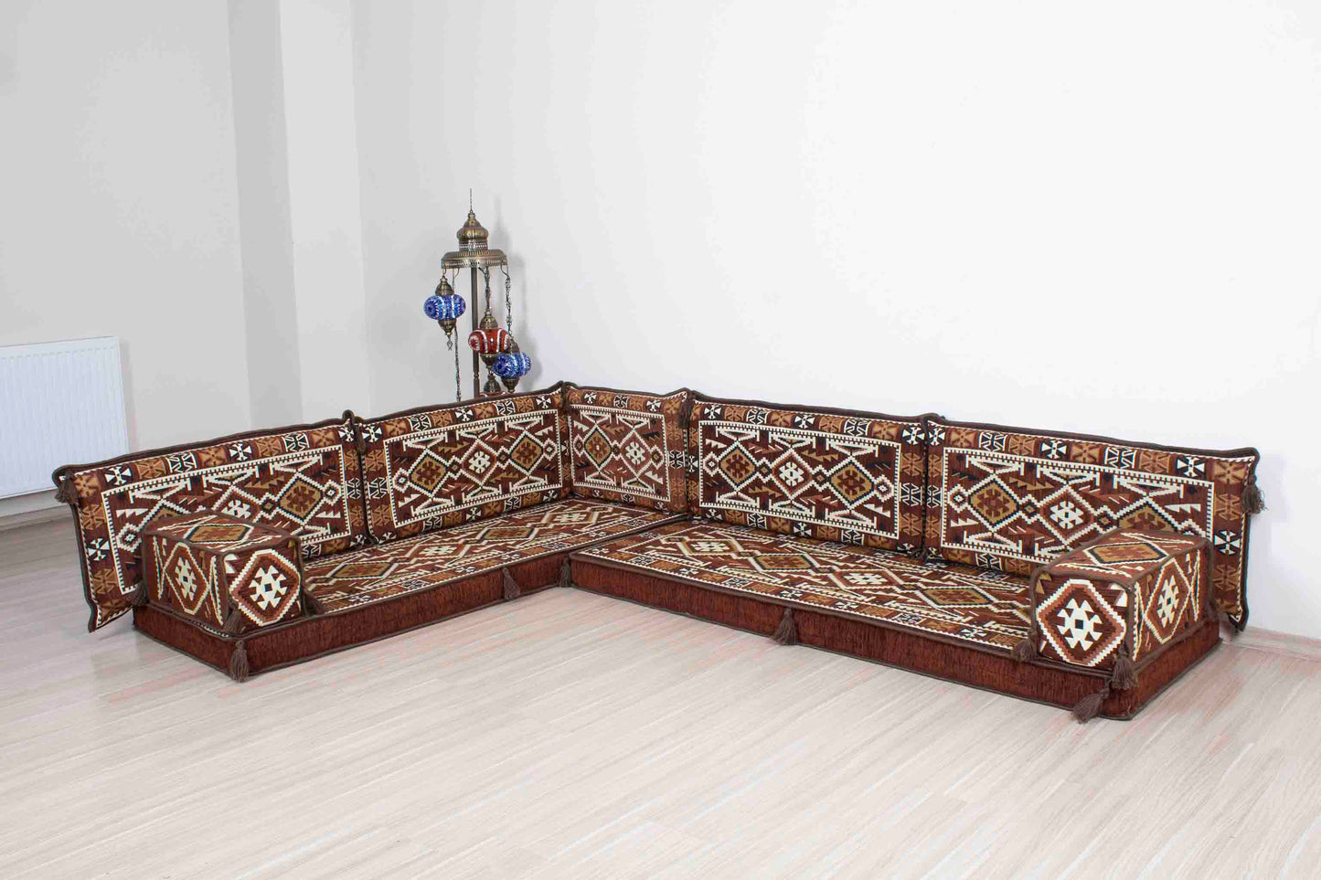 Anatolian Brown L Shaped Sofa Set