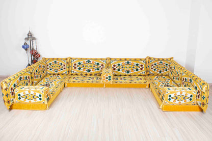 Ephesus Yellow U Shaped Sofa Set