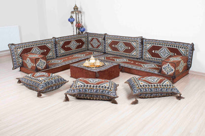 Palace Brown L Shaped Sofa Set