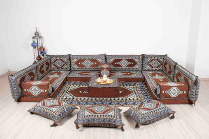 Palace Brown U Shaped Sofa Set