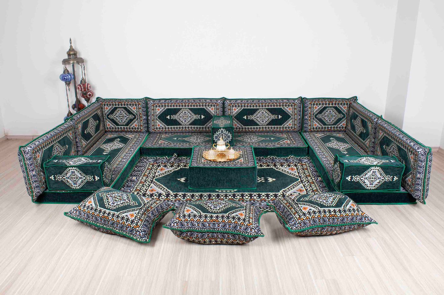 Palace Green U Shaped Sofa Set