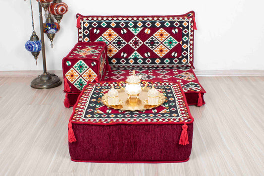 Cappadocia Maroon Mini Sofa Set