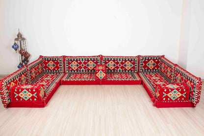 Cappadocia Red U Shaped Sofa Set