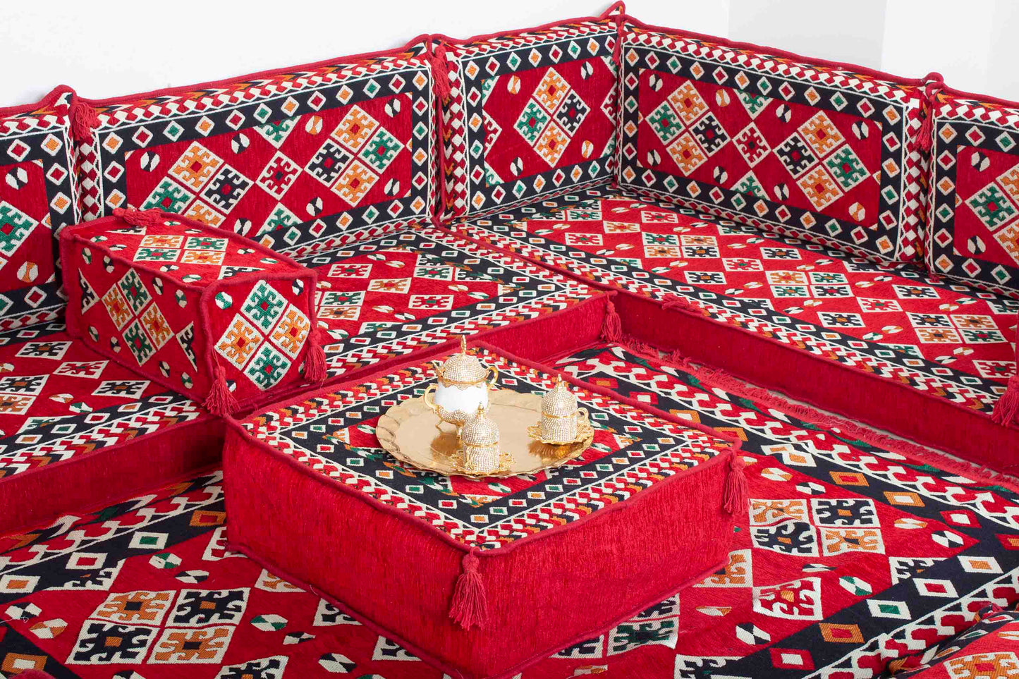 Cappadocia Red U Shaped Sofa Set