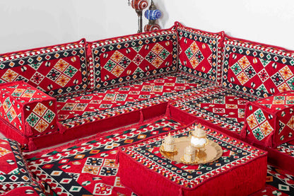 Cappadocia Red U Shaped Sofa Set