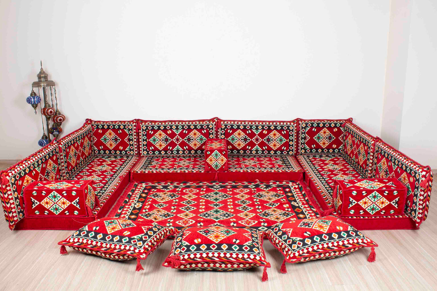 Cappadocia Red U Shaped Sofa Set