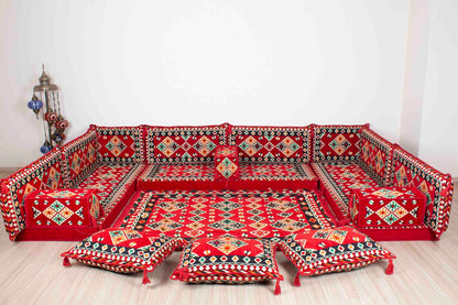 Cappadocia Red U Shaped Sofa Set