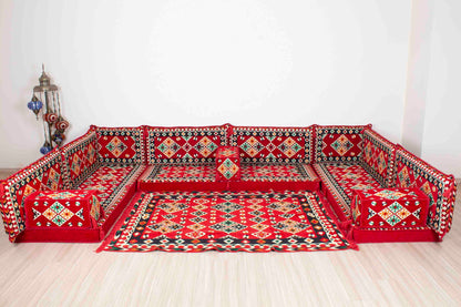 Cappadocia Red U Shaped Sofa Set